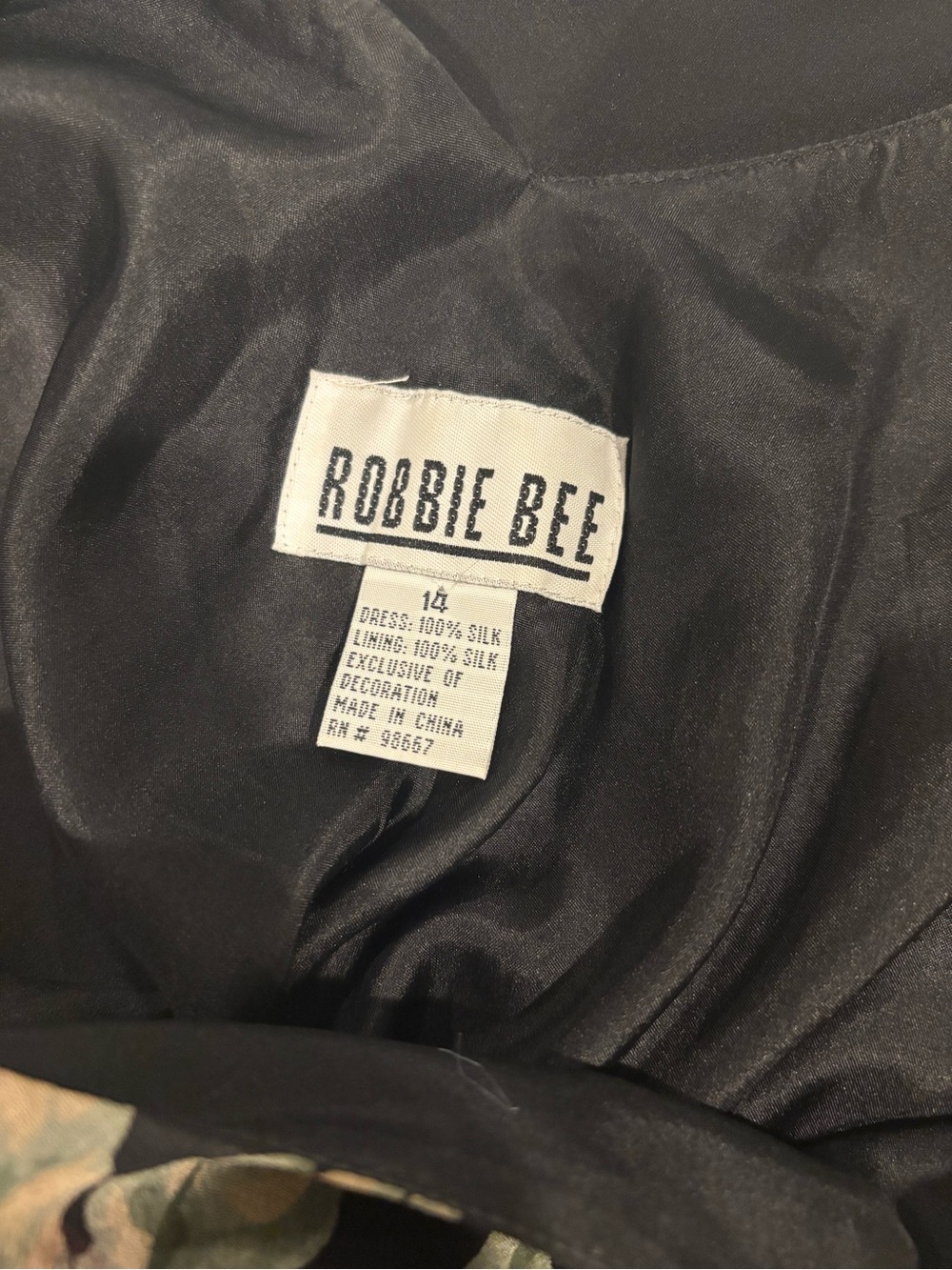 Vintage Robbie Bee Black Silk Bias Dress - Picture 4 of 6